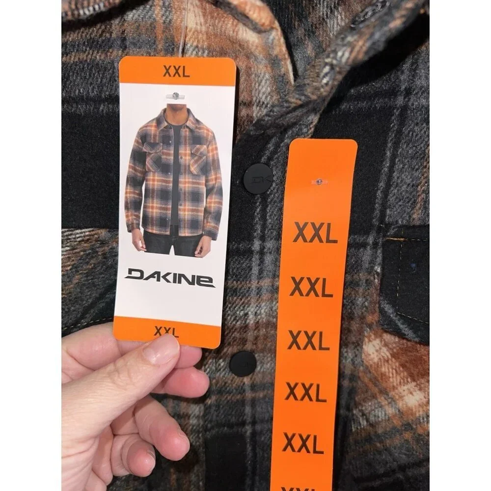 NWT DAKINE DaKine Brusven Shirt Jacket Plaid Print Snap Buttons Sz XXL